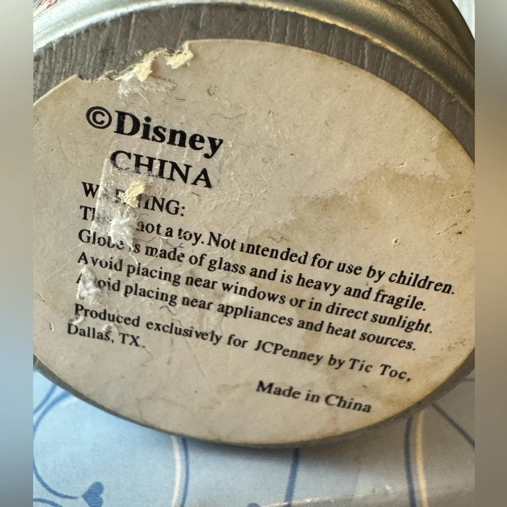 Disney Mickey Mouse 2004 Christmas Mini Snow Globe‎ JC Penney 75 Years of Fun!